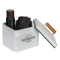 Contenitore da bagno con coperchio Pali bianco