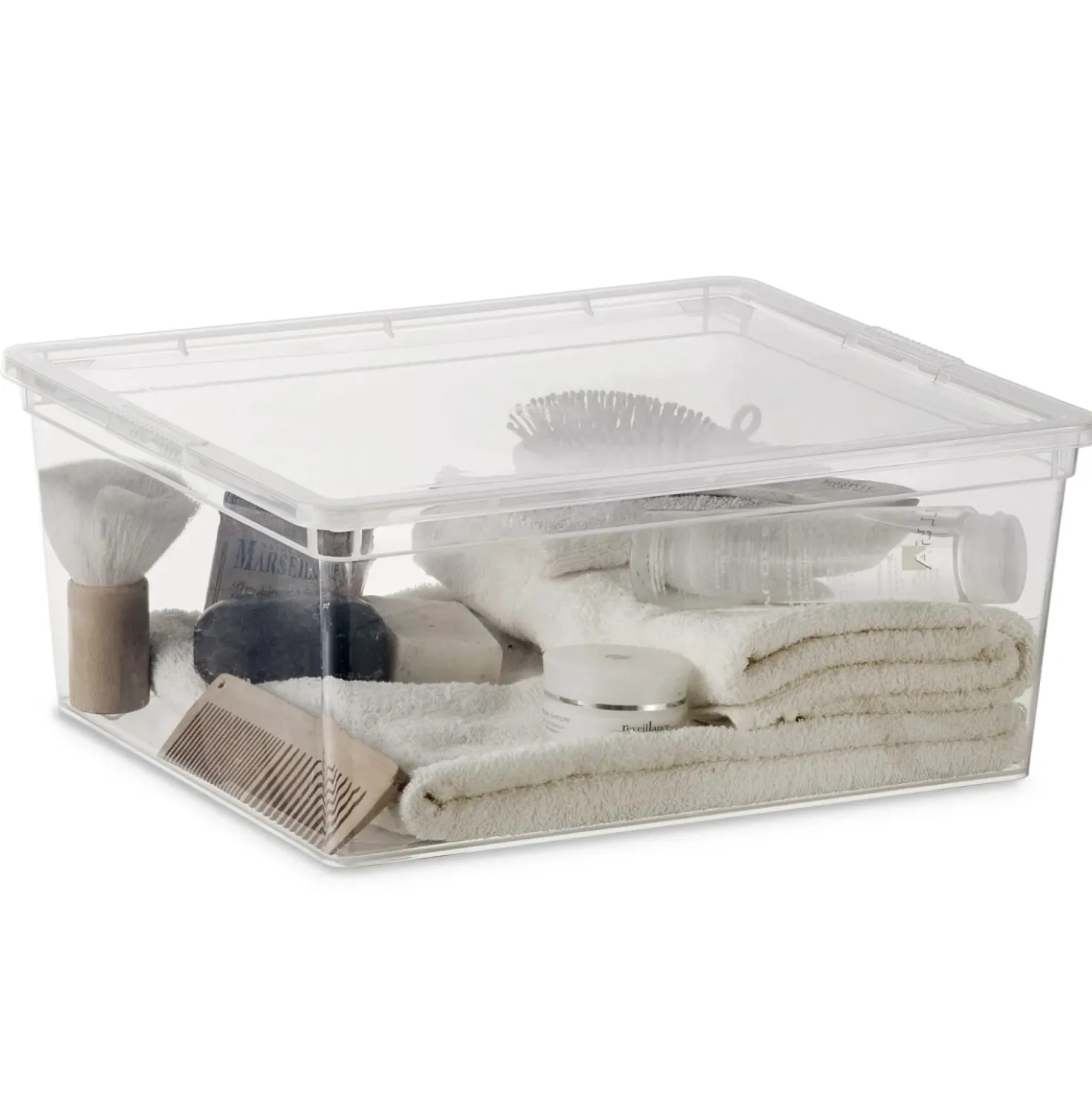 Contenitore in plastica C Box 34x40x17 cm M trasparente