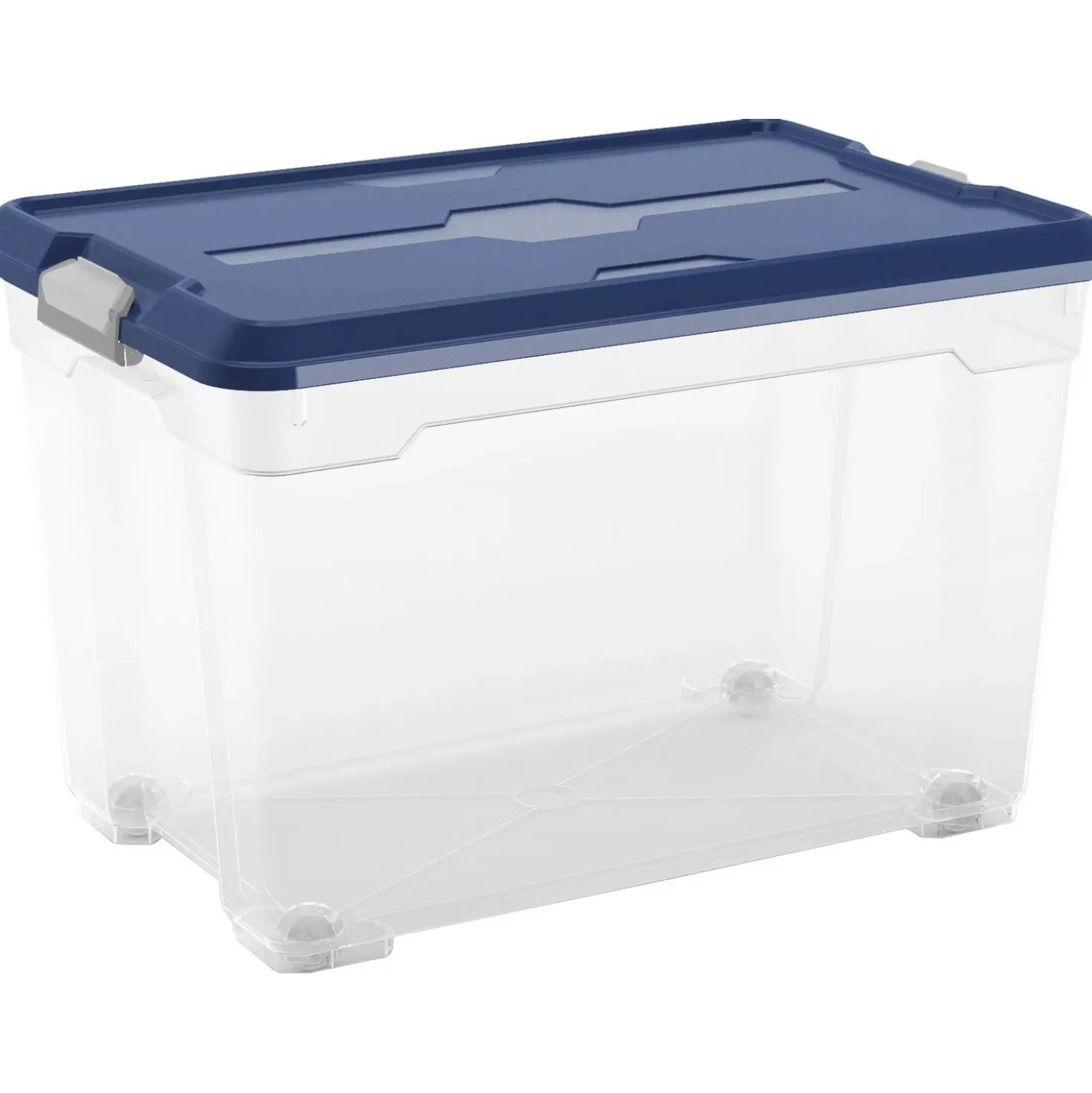 Contenitore in plastica Cadiz 38x58x37 cm XL trasparente/blu