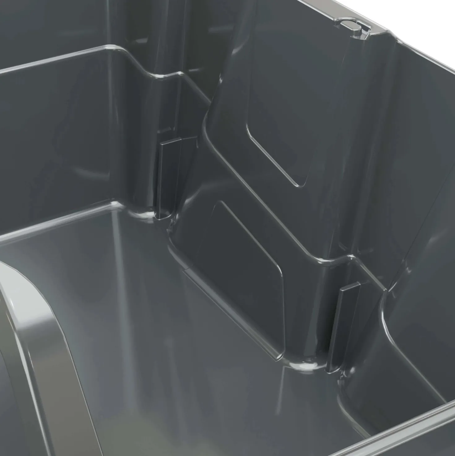 Contenitore in polipropilene grigio basalto 200x330x168 mm