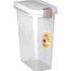Contenitore Pet Food Stefanplast fusto trasparente e coperchio bianco 25 l