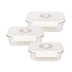 Contenitori in vetro per alimenti Aspifresh set 3 con pompa per sottovuoto