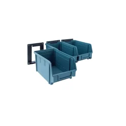 Contenitori plastica porta minuteria con supporto 12,4x60x23,7 cm 3 pz