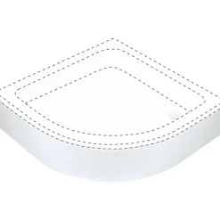 Coperchio piatto doccia semicircolare Idrostile 80 cm bianco