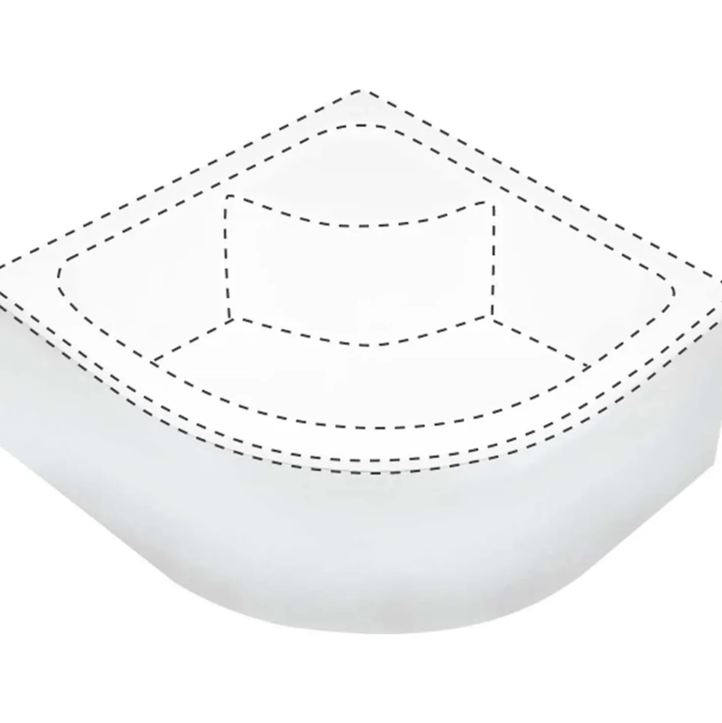 Coperchio piatto doccia semicircolare Idrostile 90x90 cm bianco