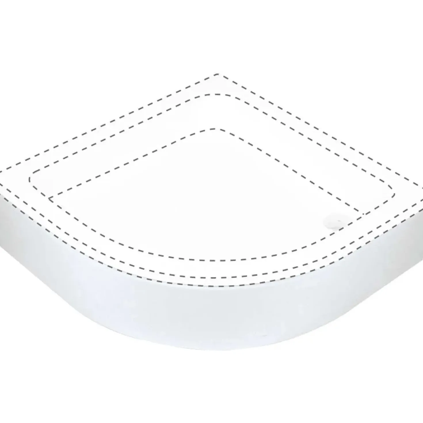 Coperchio piatto doccia semicircolare Idrostile 90 cm bianco