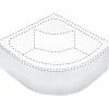Coperchio piatto doccia semicircolare Idrostile 80x80 cm bianco