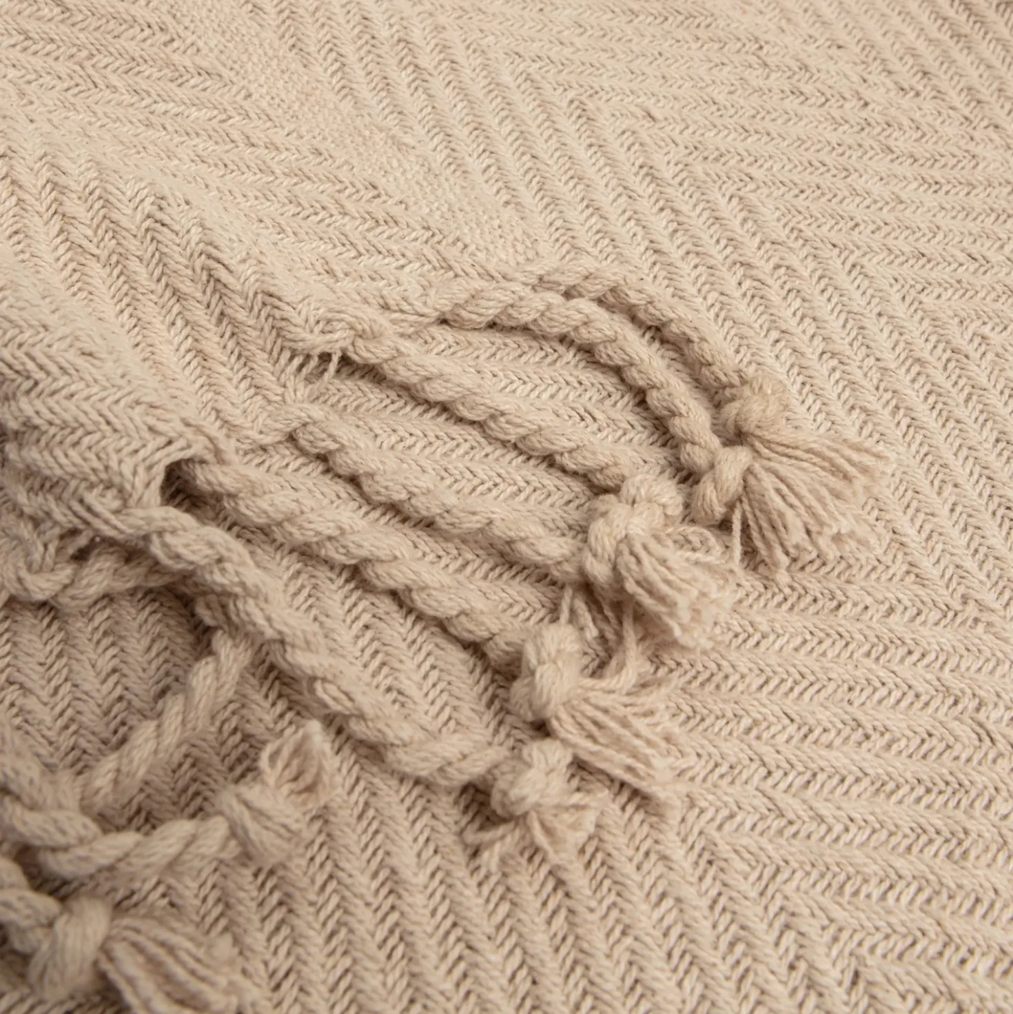 Coperta cotone Kalinda ecrù 120x150 cm