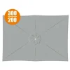 Copertura in poliestere 160gr per ombrellone rettangolare 3x2m grigio