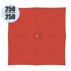 Copertura in poliestere 160gr per ombrellone quadrato 2,5x2,5m