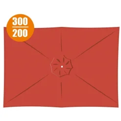 Copertura in poliestere 160gr per ombrellone rettangolare 3x2m mattone