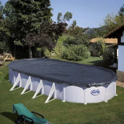Copertura invernale per piscina ovale 730x375 o a otto 640x390 820x460 cm