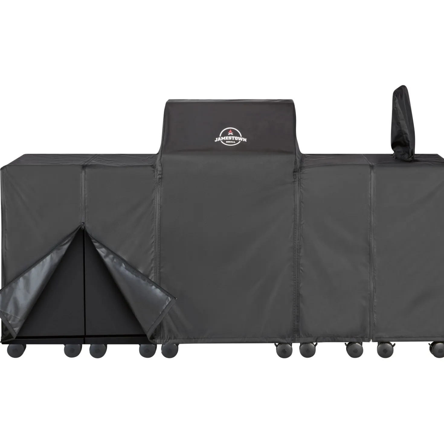 Copertura per grill a gas Jamestown Knox a 4 fuochi 111x138,6x57,5 cm nero