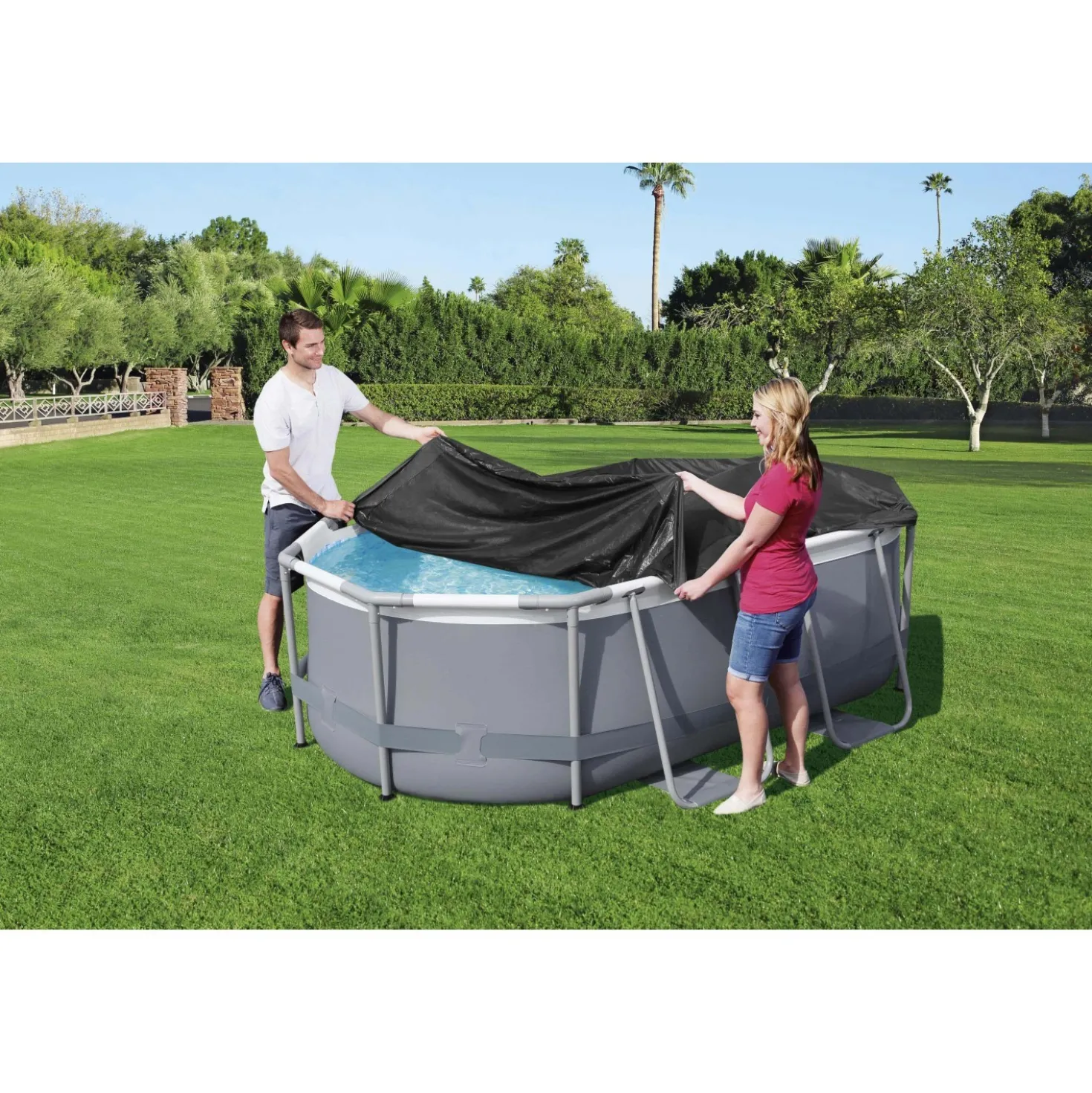 Copertura piscina Bestway Power Steel Frame 305x200x84 cm