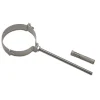 Coppia collari per tubi fumo con tassello Ø 80 mm bianco