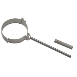 Coppia collari per tubi fumo con tassello Ø 80 mm bianco