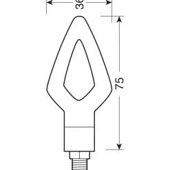 Coppia indicatori di direzione per moto omologati 12V LED