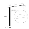 Coppia piedini per lavatoio x H 60,5/62,5 cm