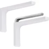 Coppia reggimensole in acciaio con cover bianca e tasselli mm 120x80x25