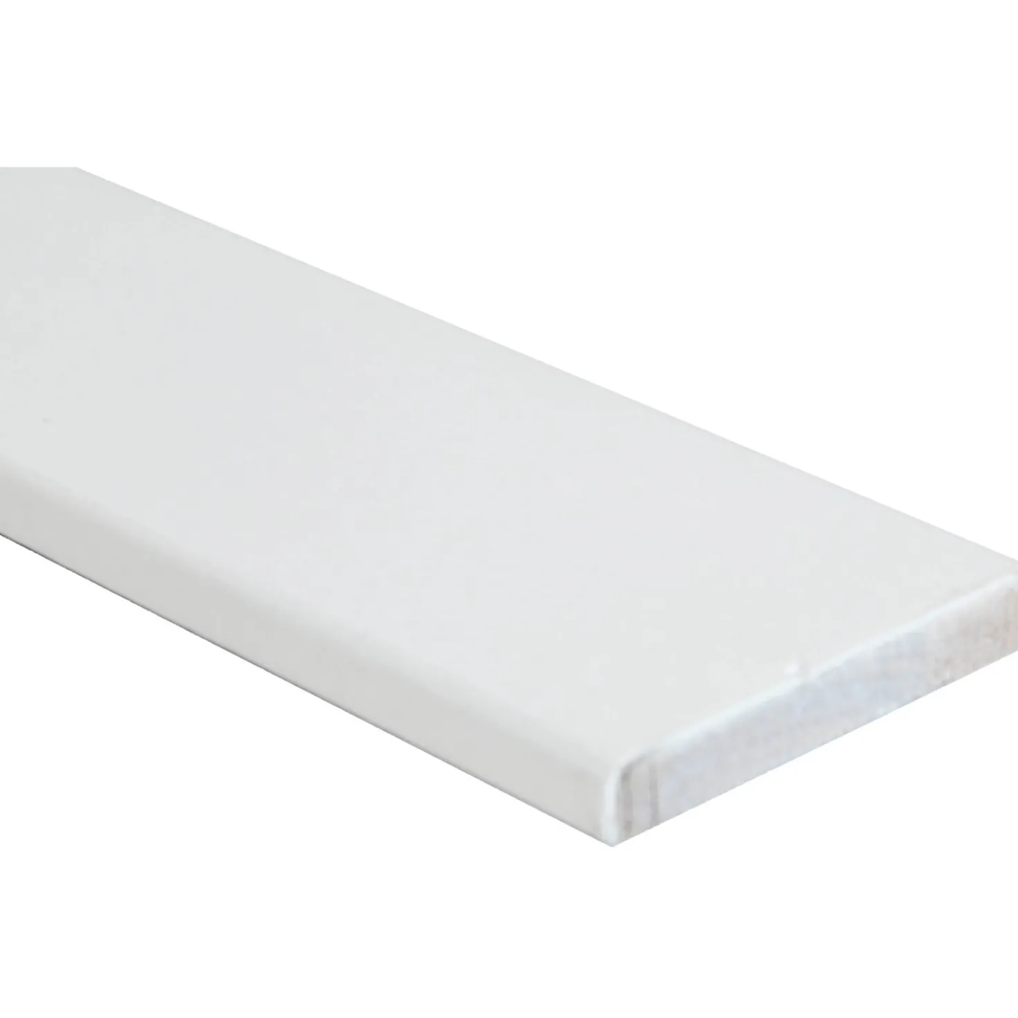 Coprifilo liscio impiallacciato bianco H 7 cm