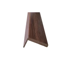 Coprifilo liscio in mdf impiallacciato Micro Noce alt 7 cm con aletta
