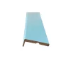 Coprifilo liscio in mdf impiallacciato Micro Bianco alt 7 cm con aletta