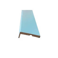 Coprifilo liscio in mdf impiallacciato Micro Bianco alt 7 cm con aletta