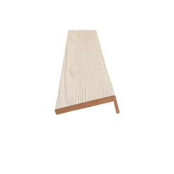 Coprifilo liscio in mdf impiallacciato Beige alt 7 cm con aletta