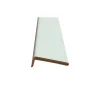 Coprifilo liscio listellare laminato Avorio alt 7 cm con ala da 4