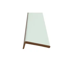 Coprifilo liscio listellare laminato Avorio alt 7 cm con aletta