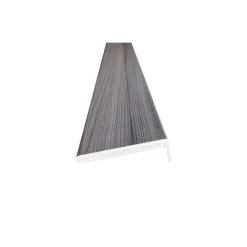 Coprifilo liscio listellare laminato Grigio LK55 alt 9 cm con aletta