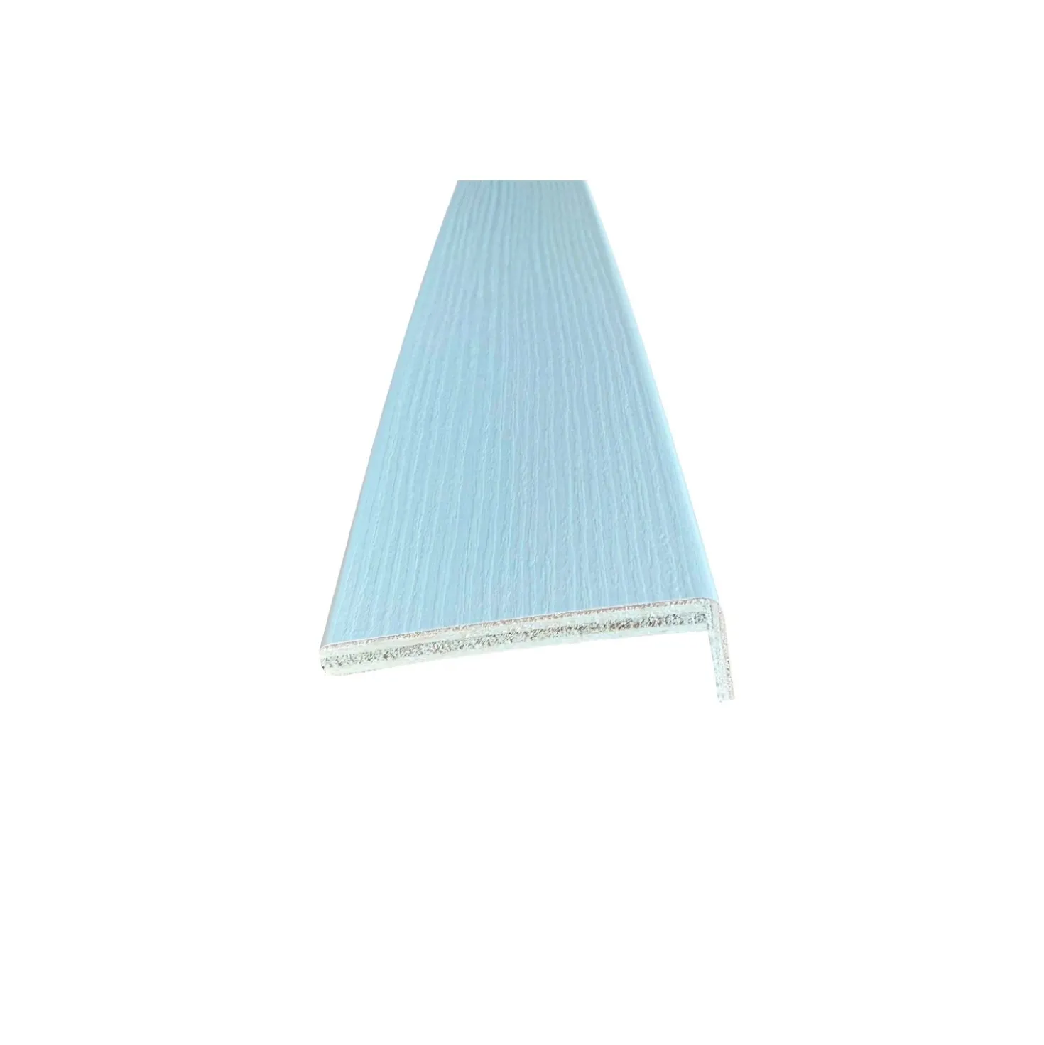 Coprifilo liscio listellare laminato Bianco Matrix alt 7 cm con aletta