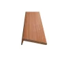 Coprifilo liscio listellare laminato Noce Chiaro alt 7 cm con aletta
