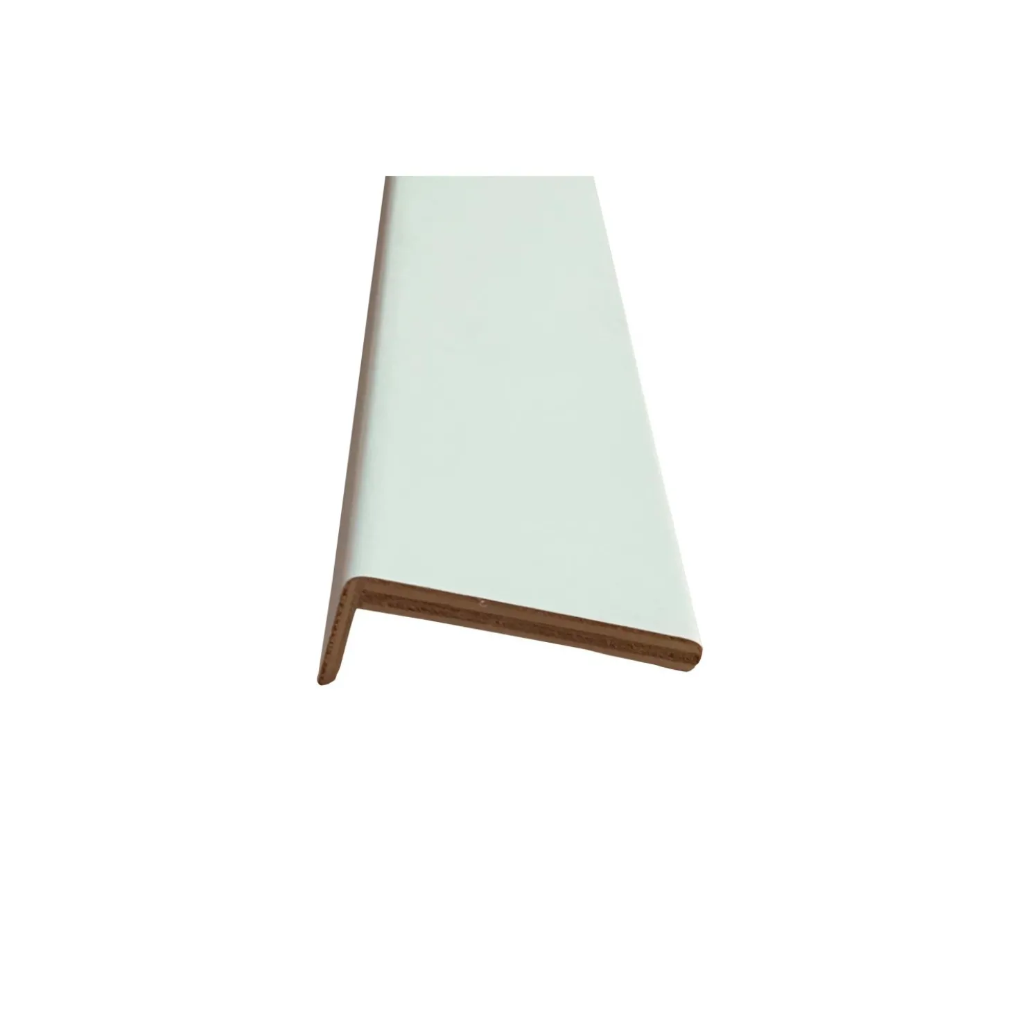 Coprifilo liscio listellare laminato Avorio alt 9 cm con aletta