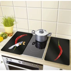 Coprifornelli in vetro Universal Peperoncino 30x52 cm 2 pz