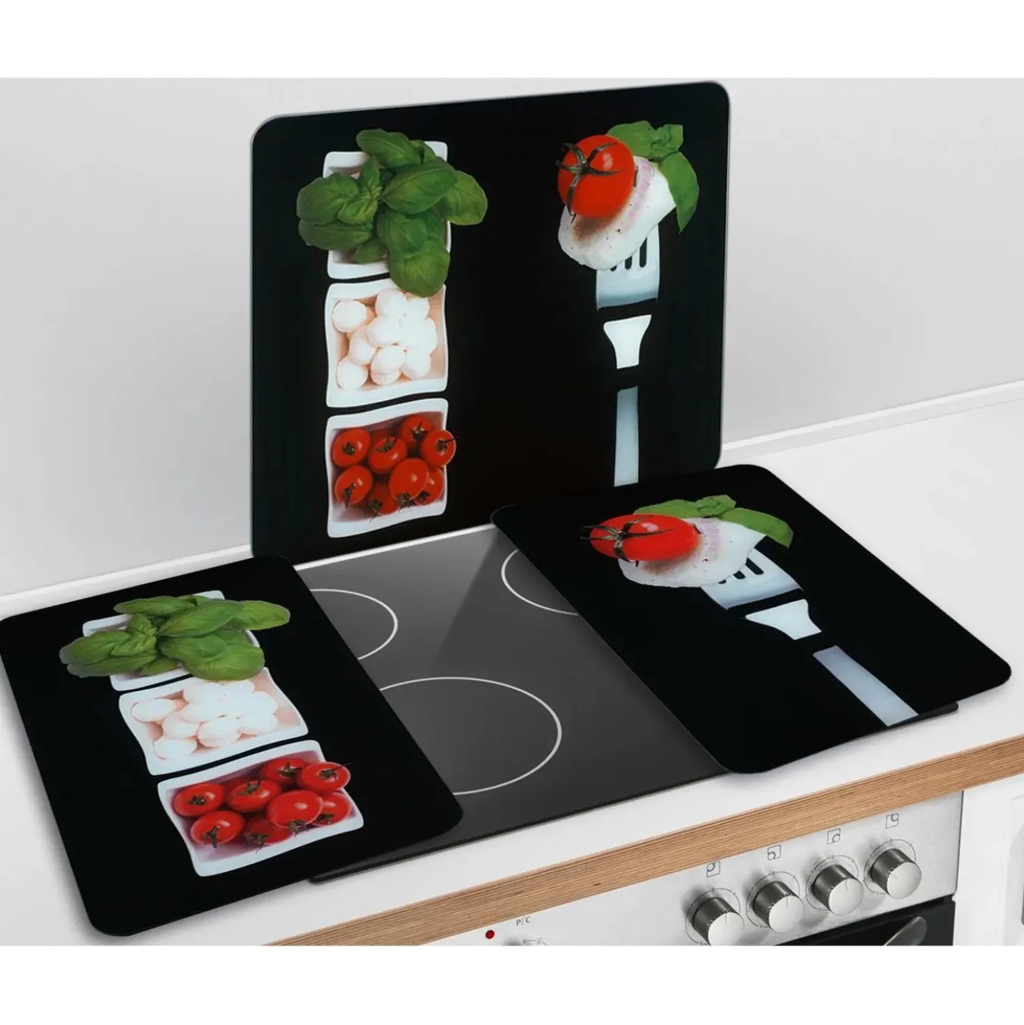 Coprifornelli in vetro Universal Caprese 30x52 cm 2 pz