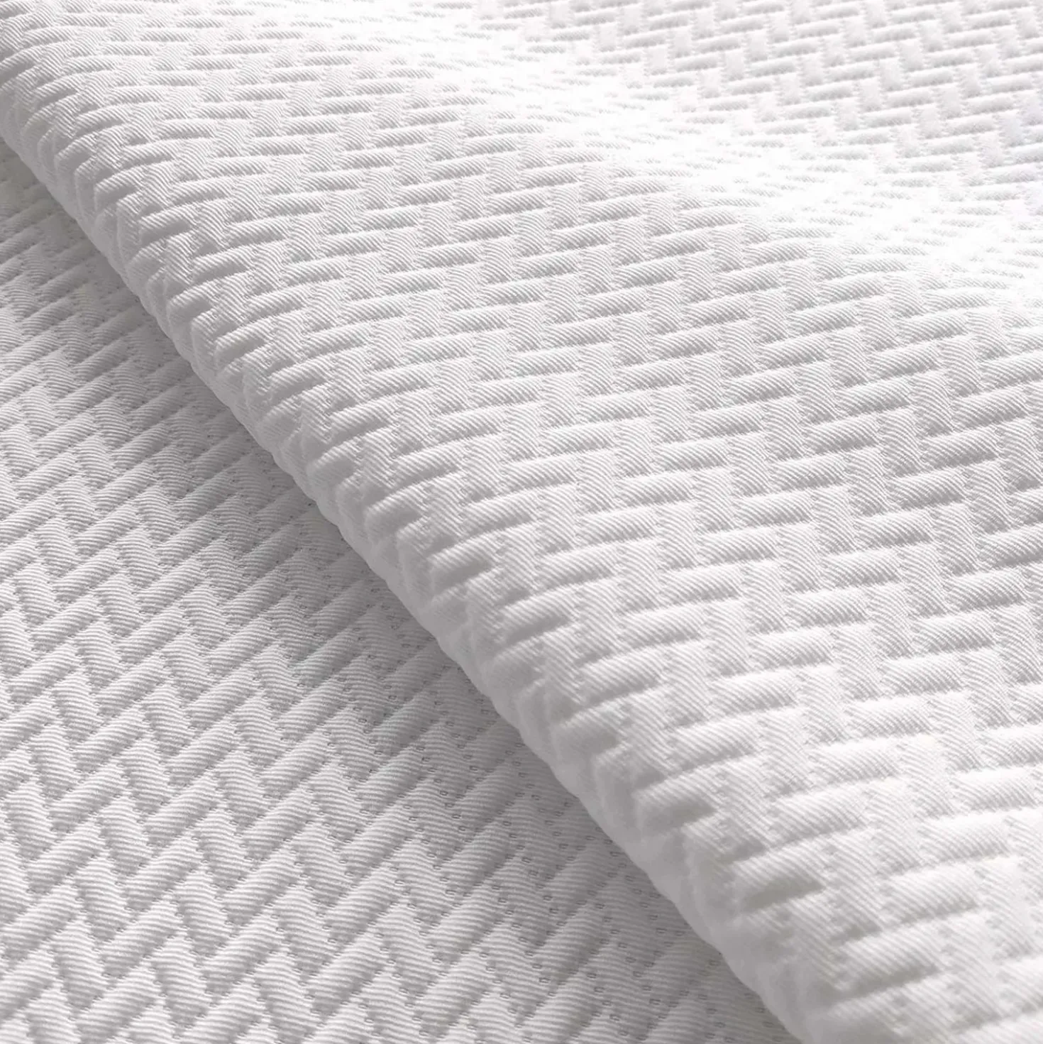 Copriletto Arredo Zig Zag 250x250 cm bianco