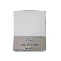 Coprimaterasso in spugna 180x200 cm bianco