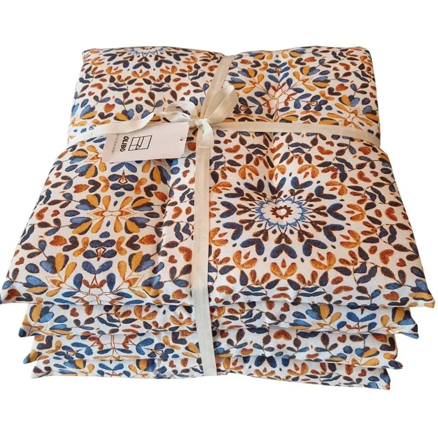 Coprisedia relax Bloom 40x40 cm azzurro 4 pz