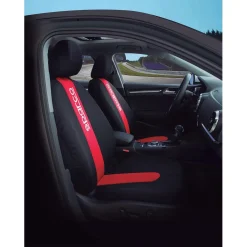 Coprisedili auto ContiClassic set completo 5 teste nero e rosso