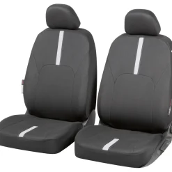 Coprisedili auto nero e grigio 6 pezzi