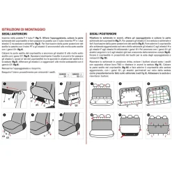 Coprisedili Panda 12 5 posti ant+post intero grigio piombo