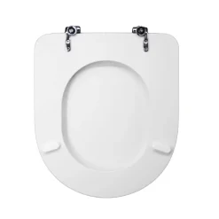 Copriwater a D Esedra in mdf poliesterato bianco