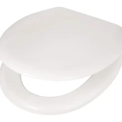 Copriwater ovale baliv Copala in mdf legno bianco