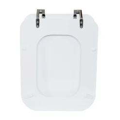 Copriwater ovale Conca in mdf bianco