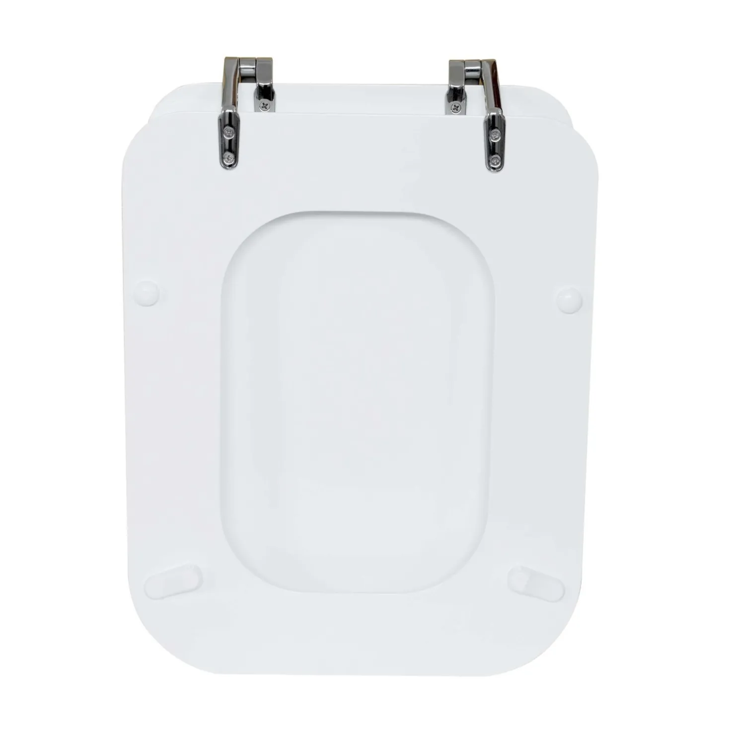 Copriwater ovale Conca in mdf bianco
