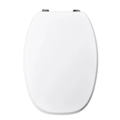 Copriwater ovale E123 in mdf dedicato bianco