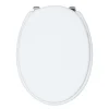 Copriwater ovale Ellisse in mdf bianco