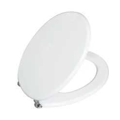 Copriwater ovale Ellisse in mdf bianco