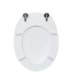 Copriwater ovale Ellisse in mdf bianco